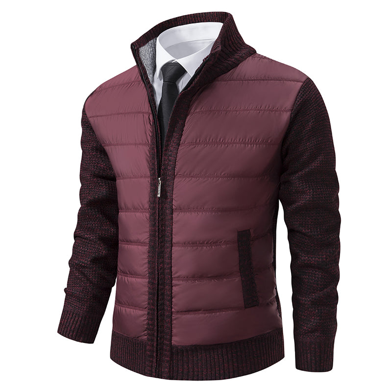 Men's Polo Neck Puffer Zip-Up Jacket - Jaxon