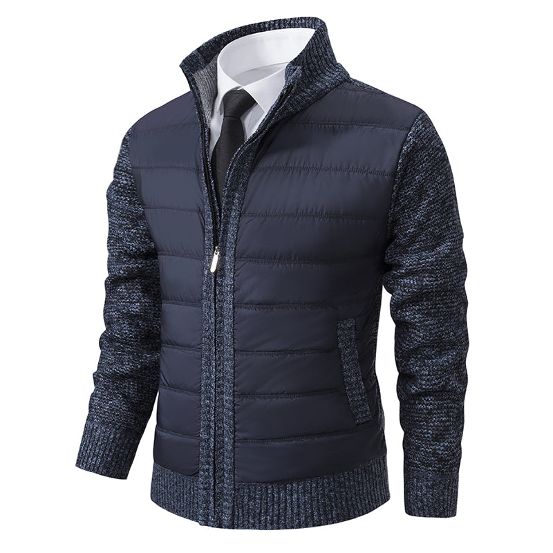 Men's Polo Neck Puffer Zip-Up Jacket - Jaxon