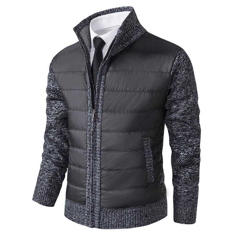 Men's Polo Neck Puffer Zip-Up Jacket - Jaxon