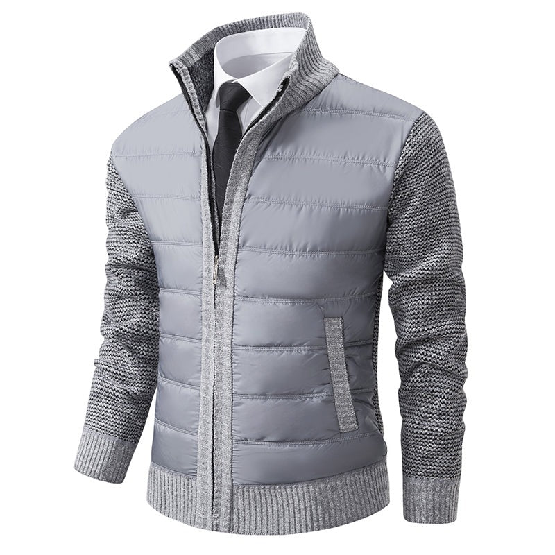 Men's Polo Neck Puffer Zip-Up Jacket - Jaxon