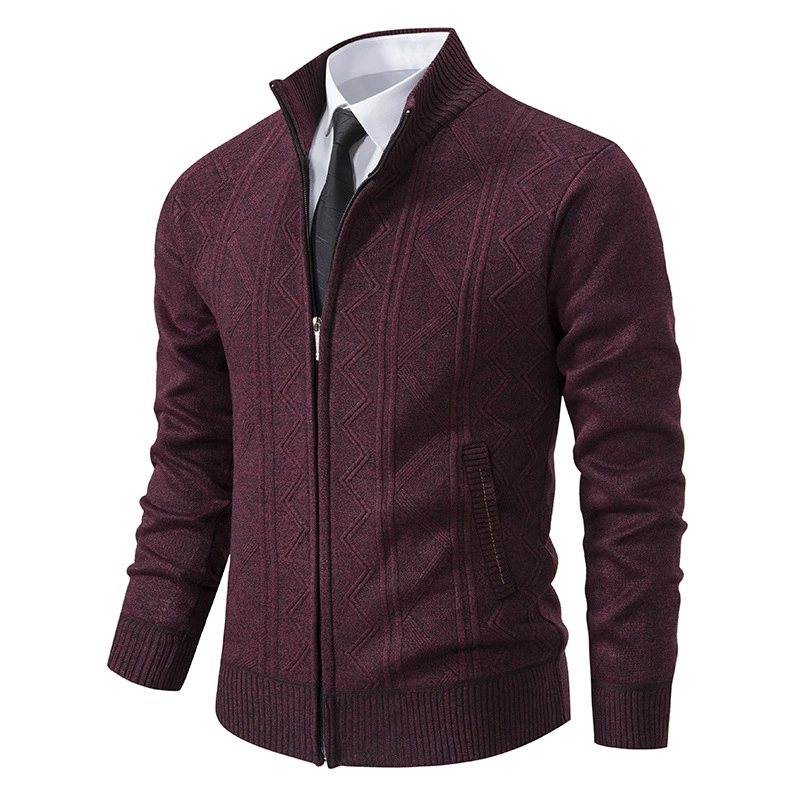 Men's Polo Neck Puffer Zip-Up Jacket - Jaxon