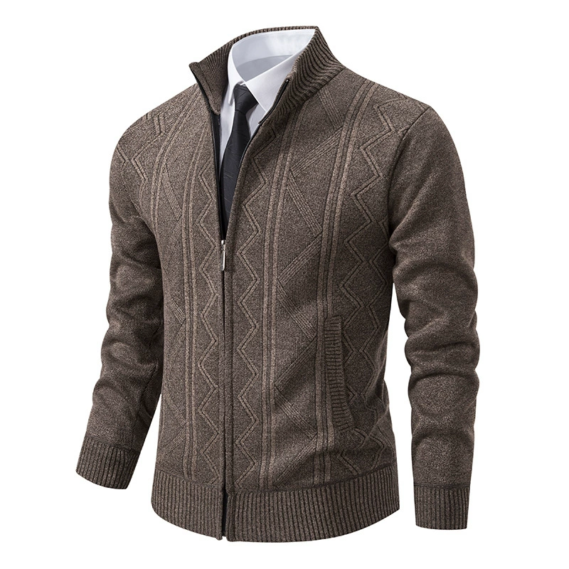 Men's Polo Neck Puffer Zip-Up Jacket - Jaxon