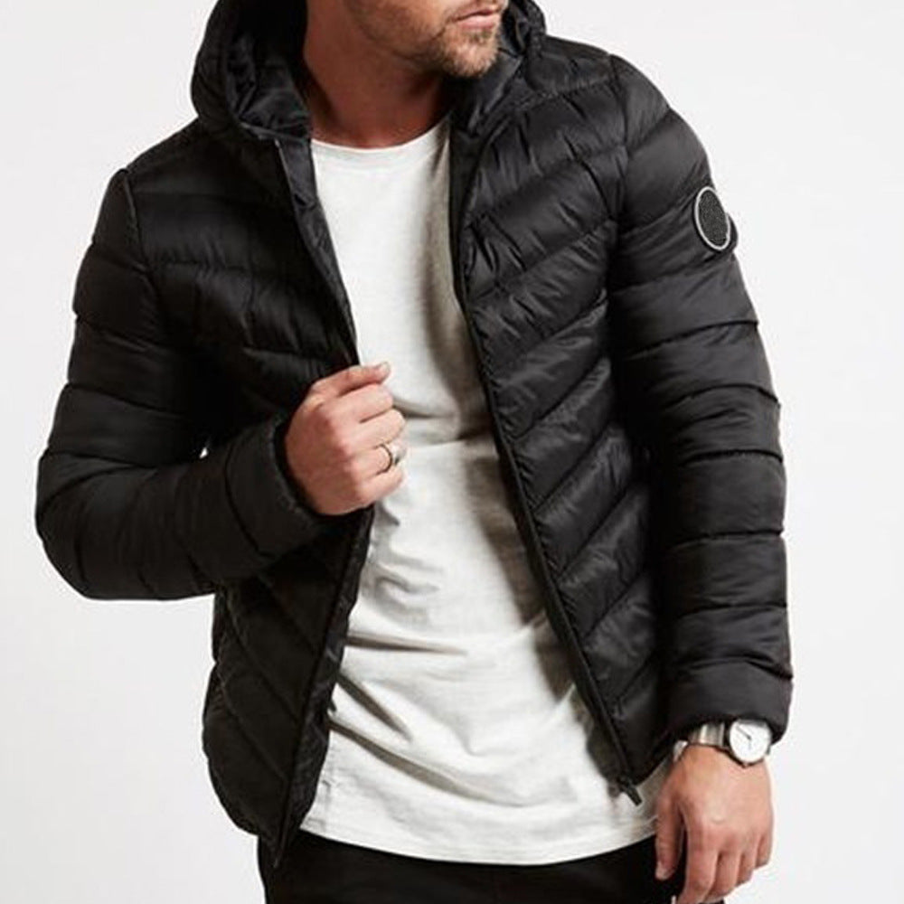 Men's Quilted Hooded Puffer Jacket for Winter - Dapper