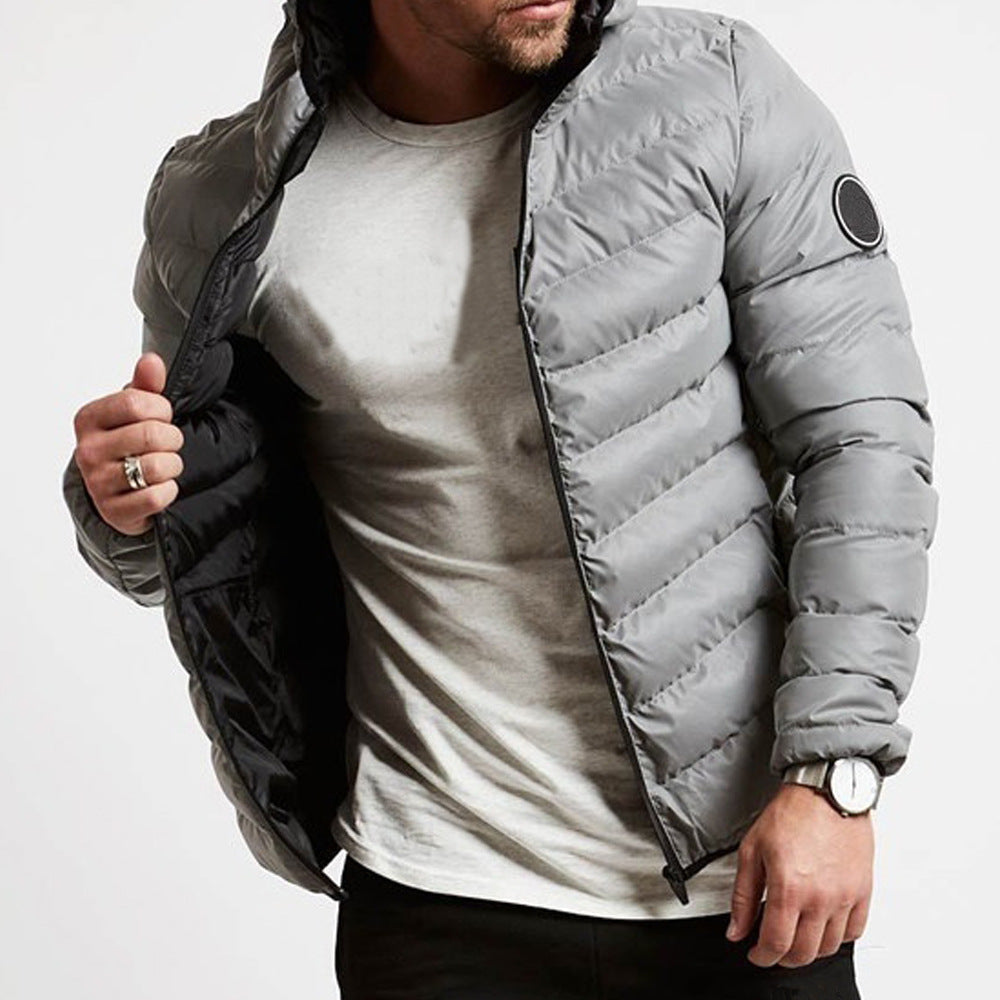 Men's Quilted Hooded Puffer Jacket for Winter - Dapper