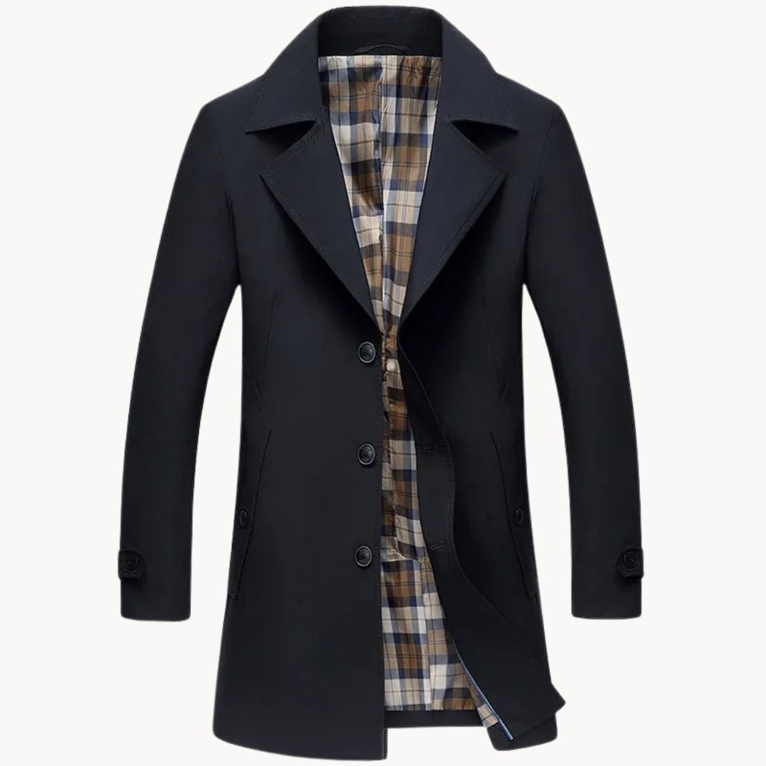 Men's Wind-Resistant Trench Jacket for All Seasons - Ethan