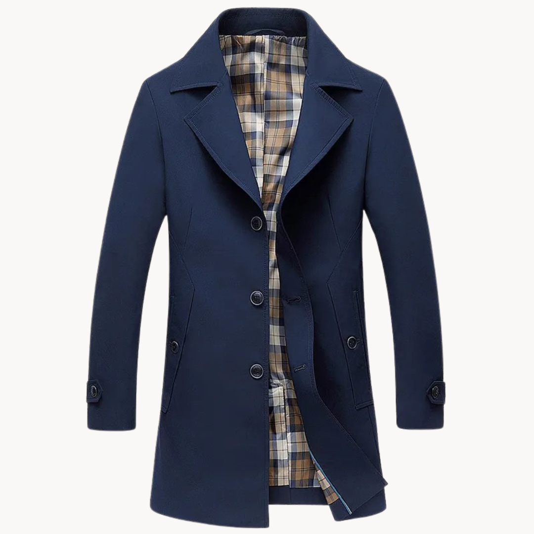 Men's Wind-Resistant Trench Jacket for All Seasons - Ethan