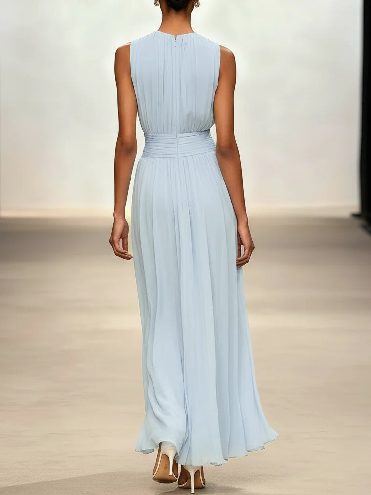Women's Chiffon Maxi Dress for Summer Weddings - Rina