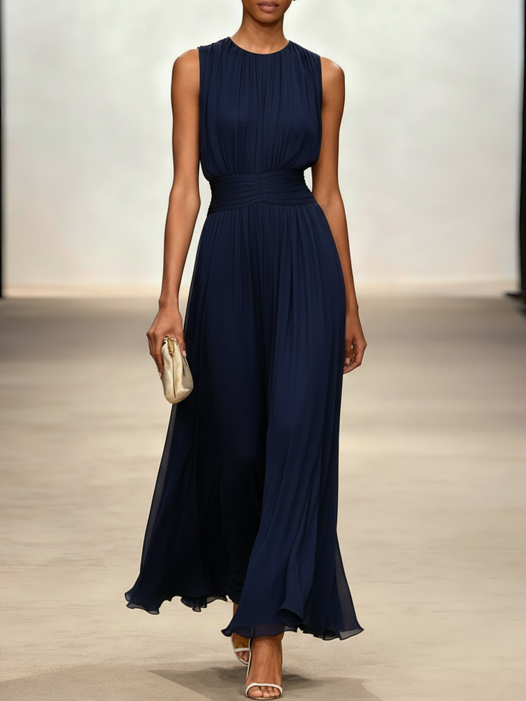 Women's Chiffon Maxi Dress for Summer Weddings - Rina