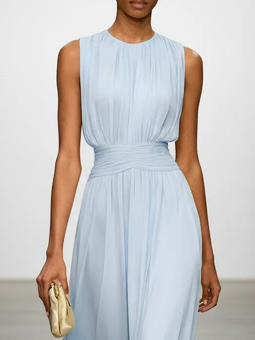 Women's Chiffon Maxi Dress for Summer Weddings - Rina