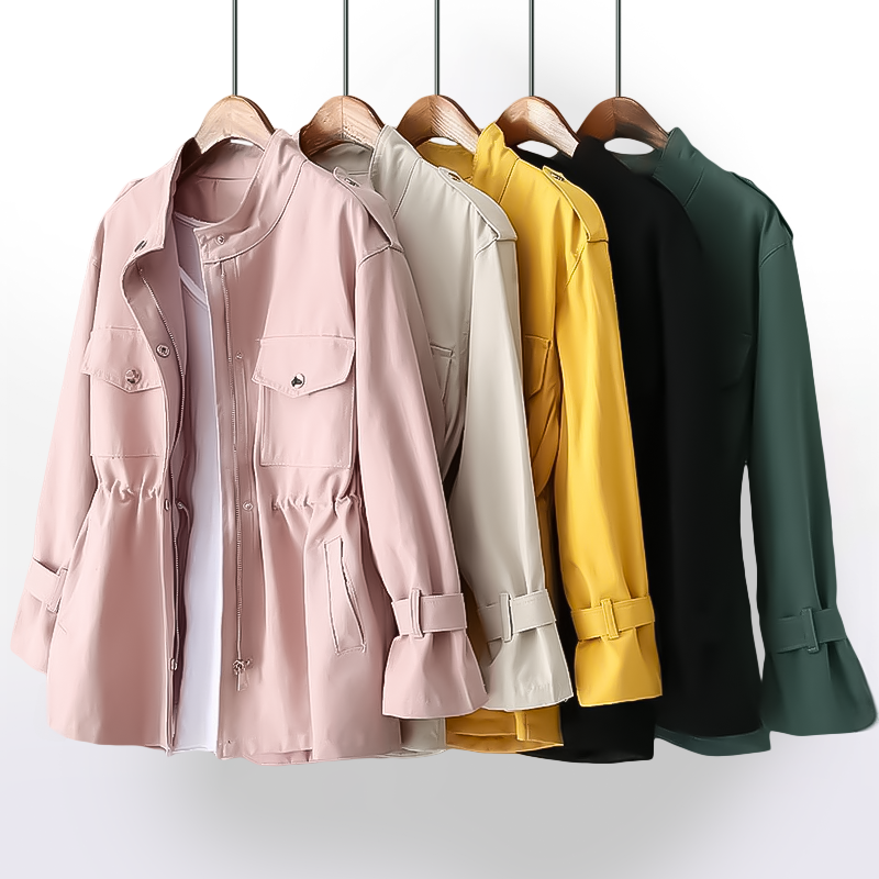 Women's Utility Trench Jacket for Autumn - Clara