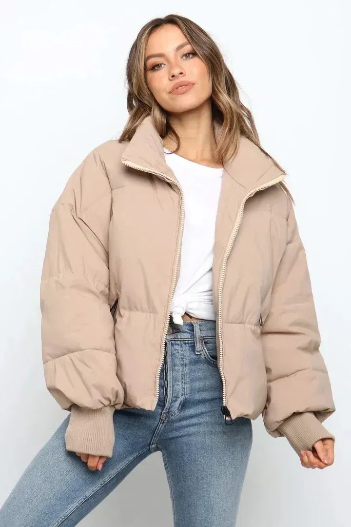 Women's Cozy Oversized Puffer Jacket for Winter - Dazzle