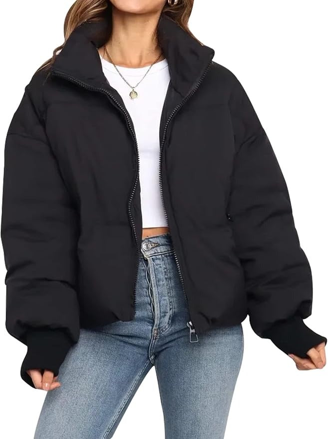 Women's Cozy Oversized Puffer Jacket for Winter - Dazzle