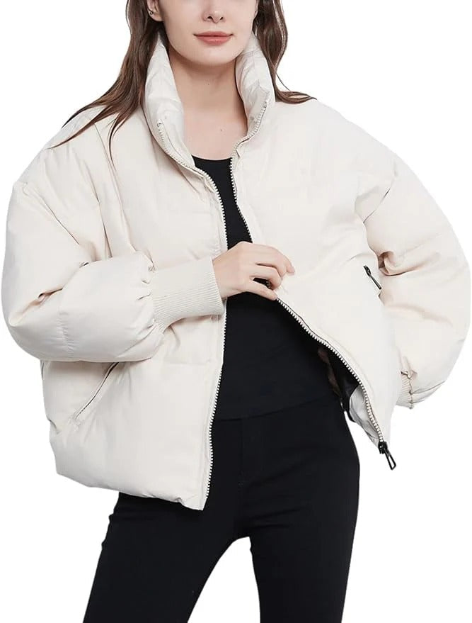 Women's Cozy Oversized Puffer Jacket for Winter - Dazzle