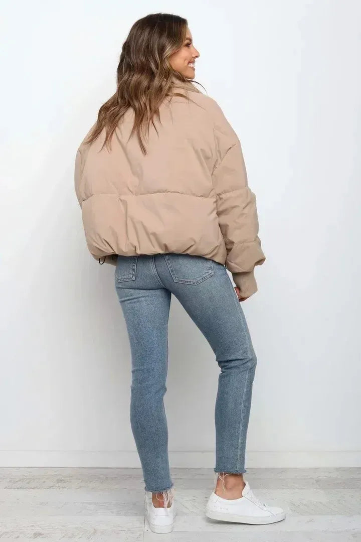 Women's Cozy Oversized Puffer Jacket for Winter - Dazzle