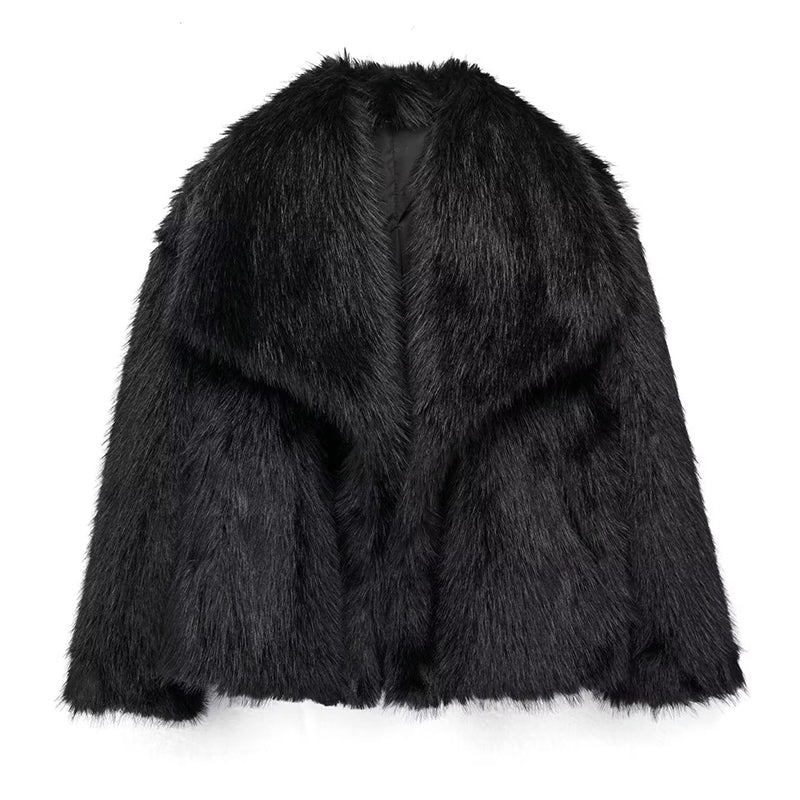 Women's Faux Fur Trim Winter Coat - Lila