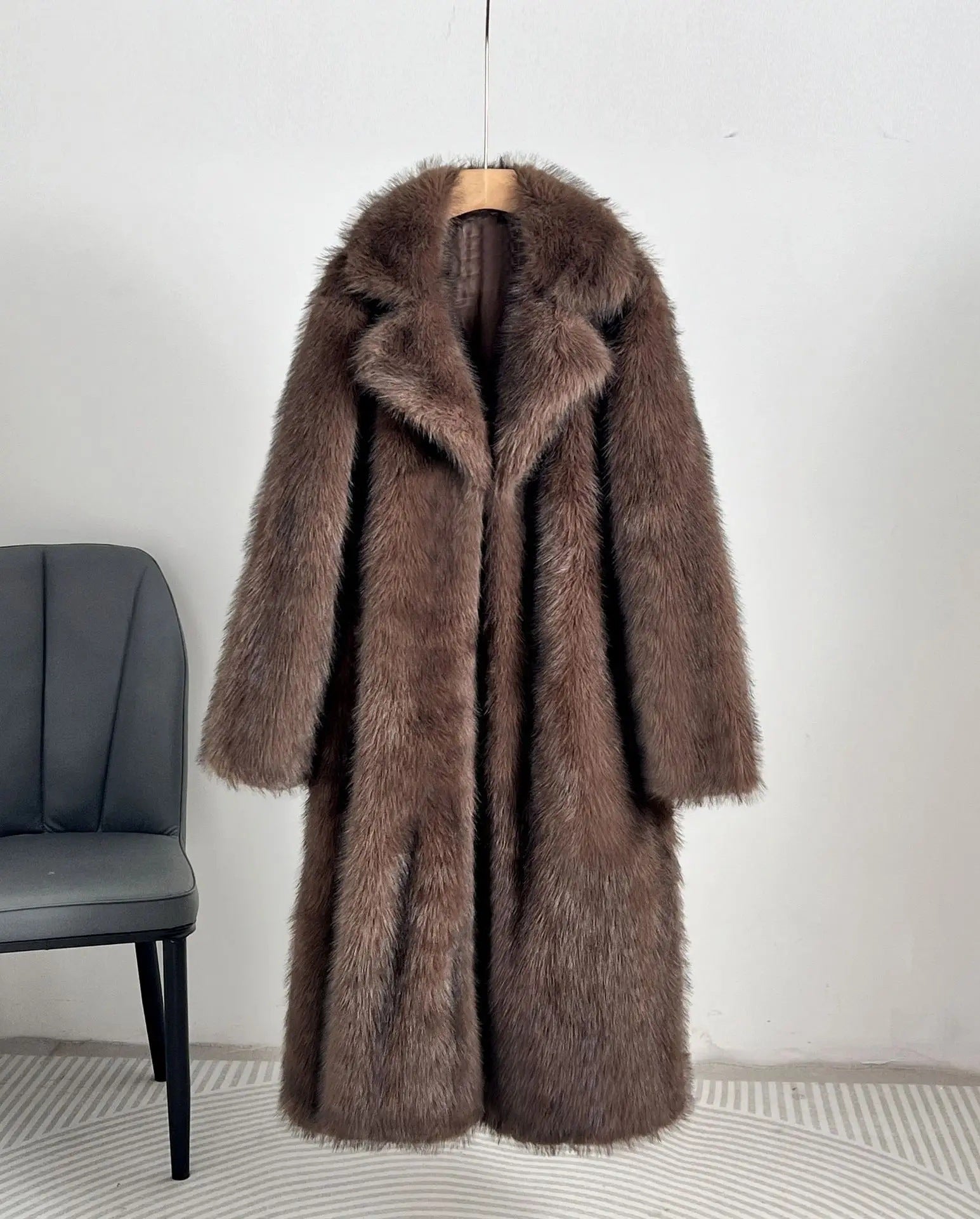 Women's Faux Fur Long Winter Coat - Leah