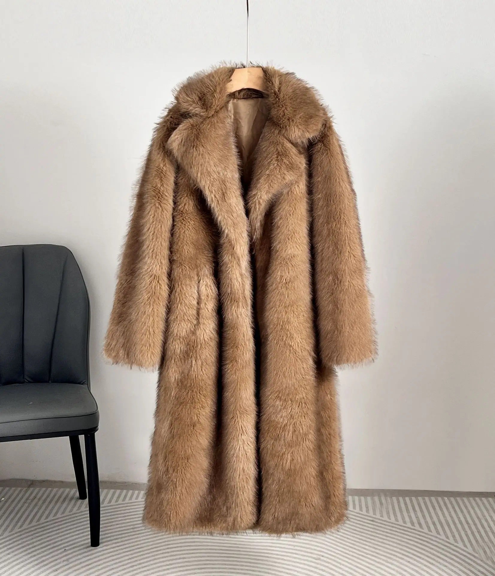 Women's Faux Fur Long Winter Coat - Leah