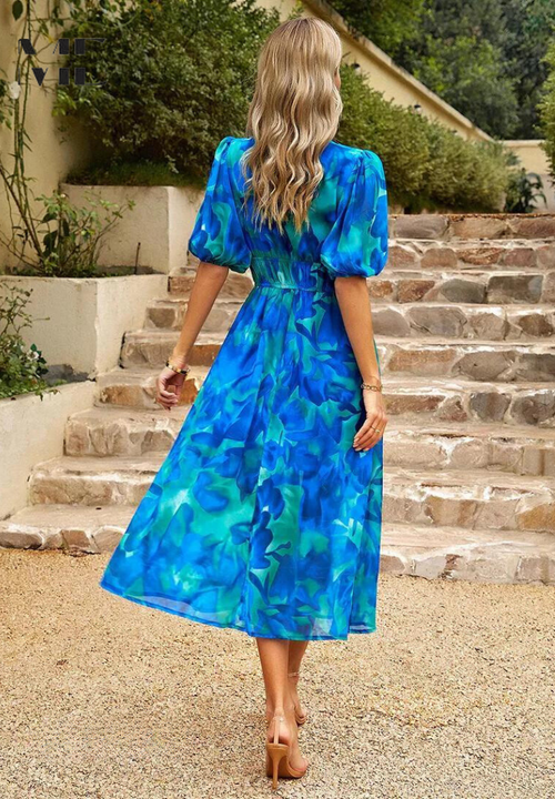 Women's Floral Midi Summer Dress - Roxanne