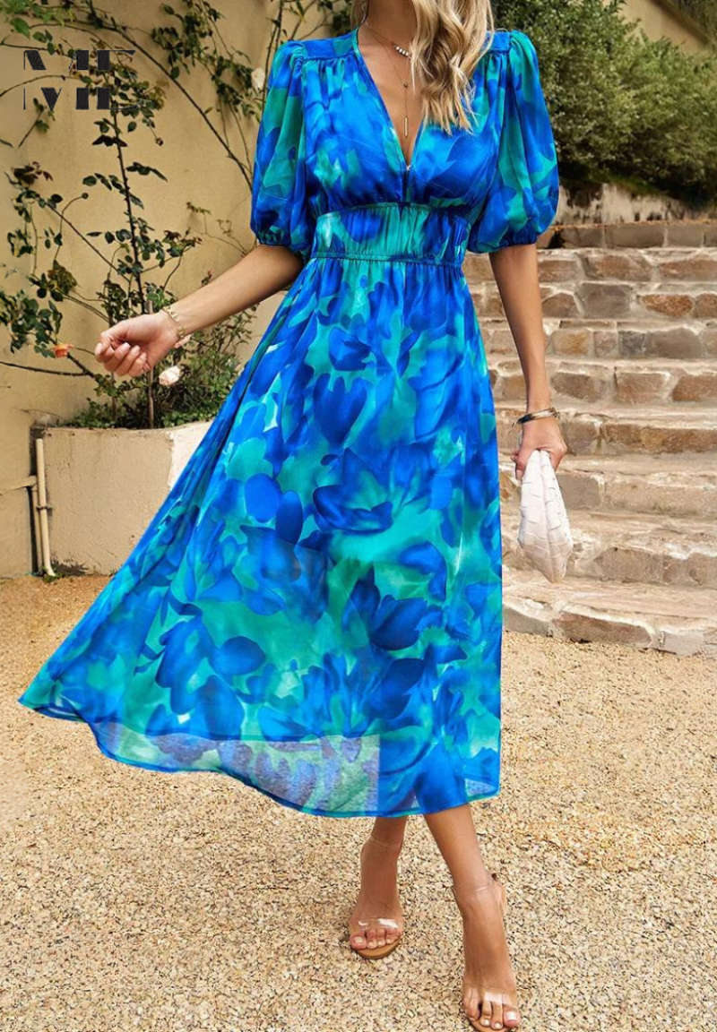 Women's Floral Midi Summer Dress - Roxanne