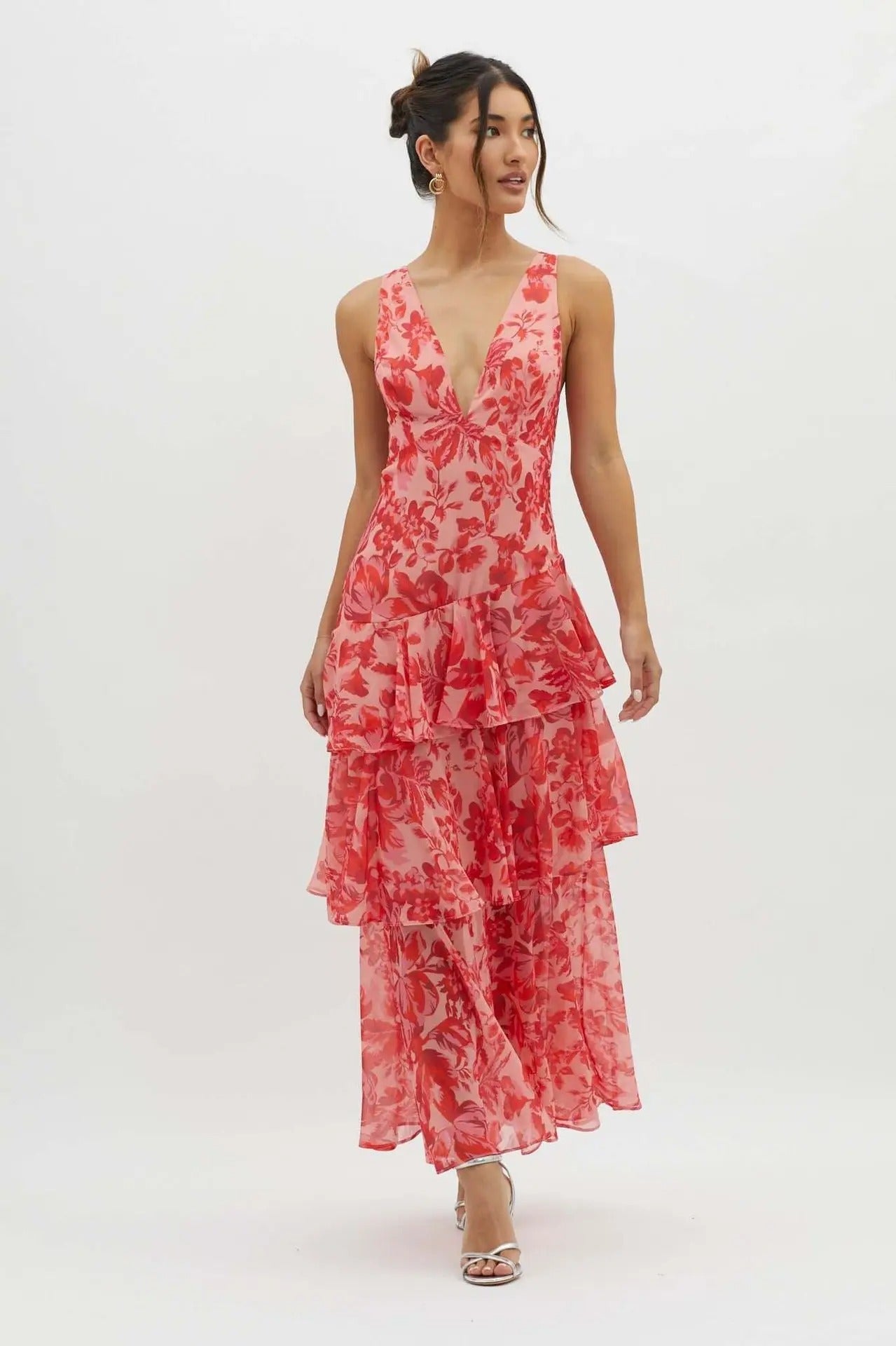 Women's Lightweight Chiffon Maxi Dress - Elara