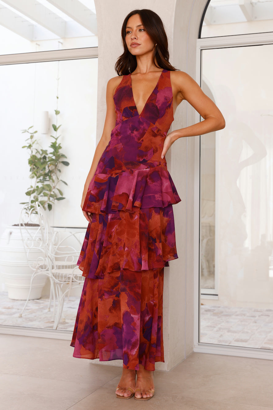 Women's Lightweight Chiffon Maxi Dress - Elara