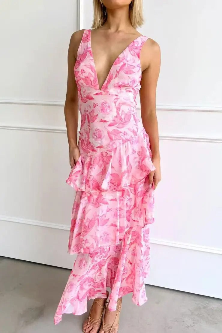 Women's Lightweight Chiffon Maxi Dress - Elara