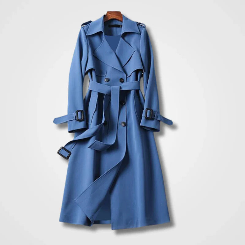 Women's Windbreaker Trench Coat Double Breasted with Belt - Maya