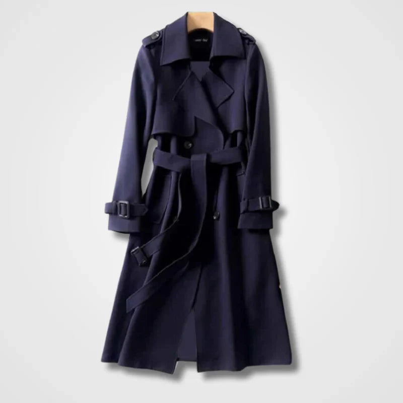 Women's Windbreaker Trench Coat Double Breasted with Belt - Maya
