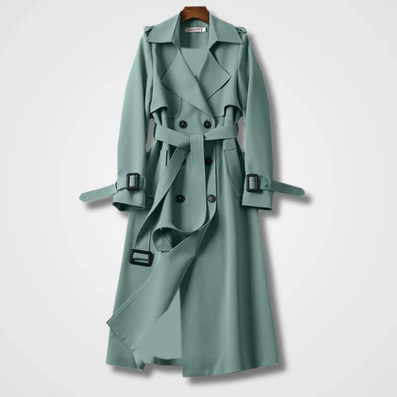Women's Windbreaker Trench Coat Double Breasted with Belt - Maya