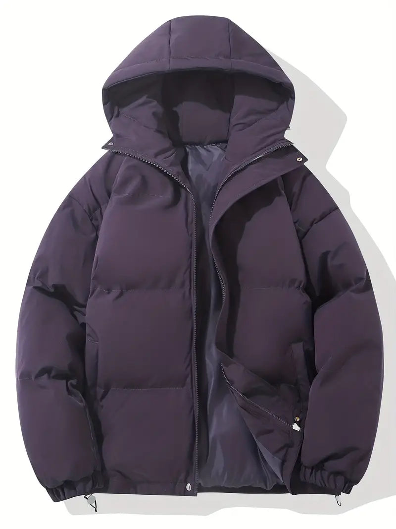Women's Quilted Hooded Puffer Jacket for Winter - Elara