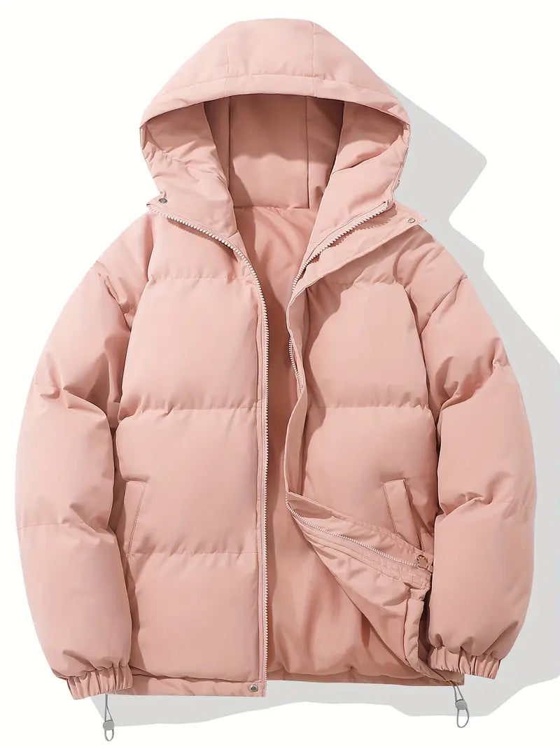 Women's Quilted Hooded Puffer Jacket for Winter - Elara