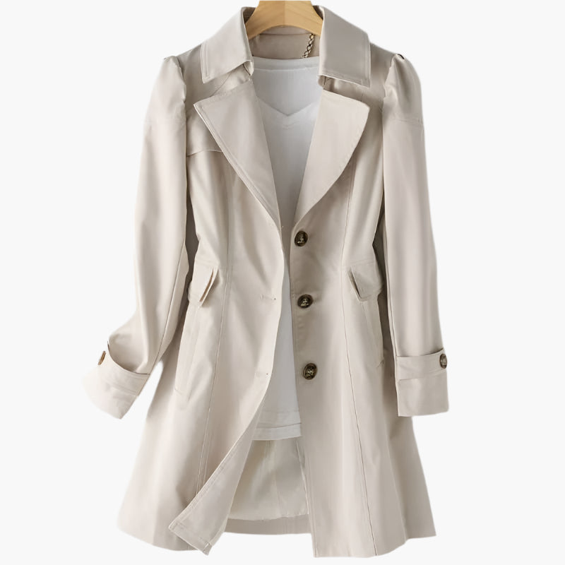 Women's Tailored Trench Coat Office Jacket - Kira