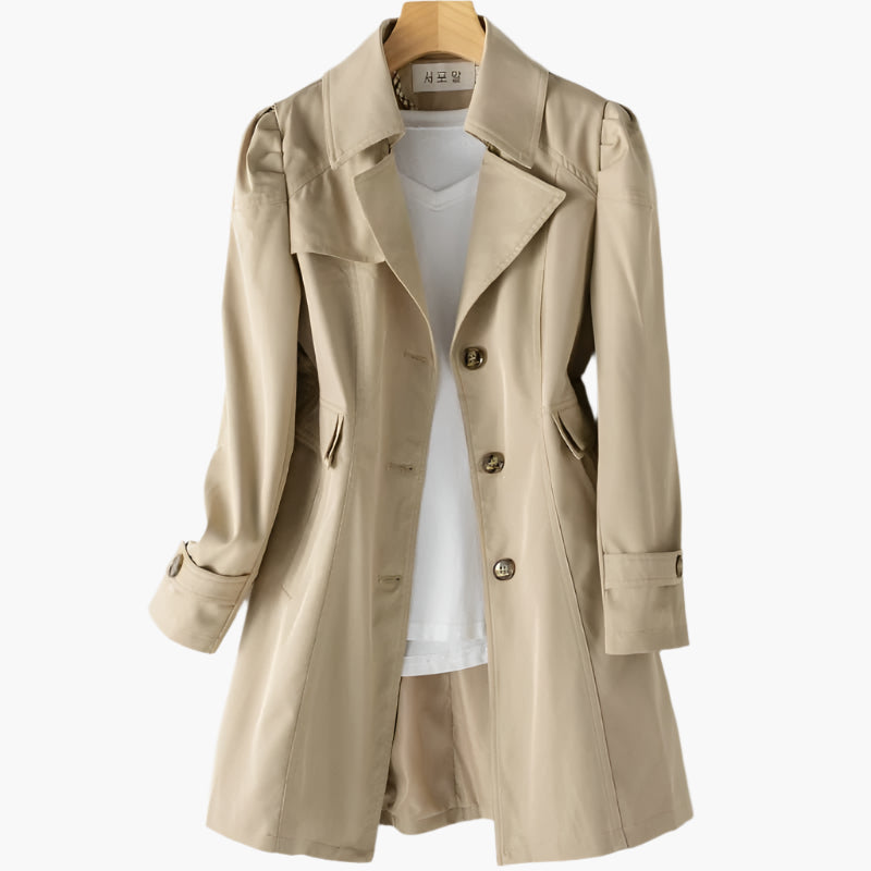 Women's Tailored Trench Coat Office Jacket - Kira