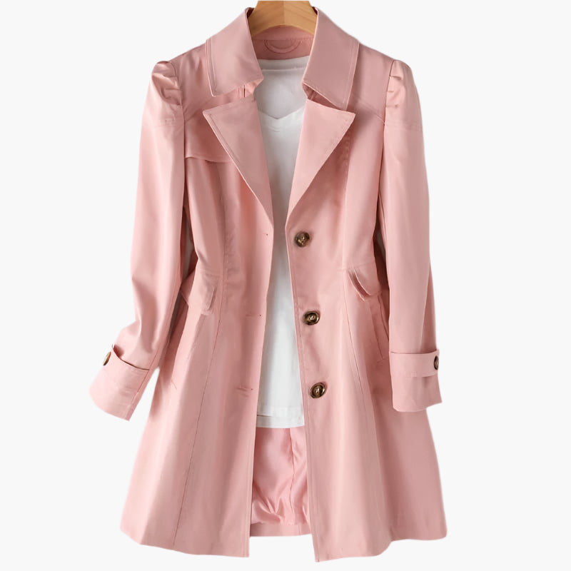 Women's Tailored Trench Coat Office Jacket - Kira